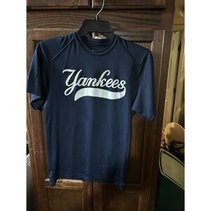 Youth Large Yankees T-shirt Navy Blue #10